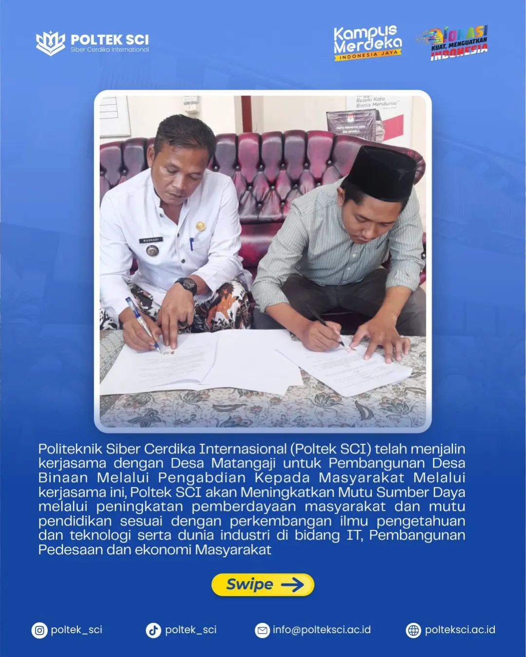 POLTEK SCI Gerilya Kerjasama dengan Beberapa Desa dalam Peningkatan ...