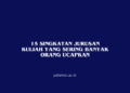 15 Singkatan Jurusan Kuliah yang sering banyak orang ucapkan