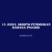 15 Judul Skripsi Pendidikan Bahasa Inggris
