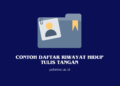 Contoh Daftar riwayat hidup tulis tangan