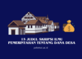 15 Judul Skripsi Ilmu Pemerintahan tentang Dana Desa