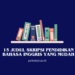 Judul Skripsi Pendidikan Bahasa Inggris yang Mudah
