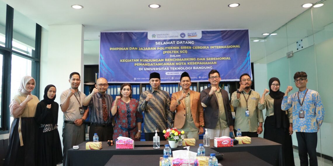 Politeknik Siber Cerdika Internasional (SCI) resmi menandatangani Memorandum of Understanding (MoU) dengan Universitas Teknologi Bandung
