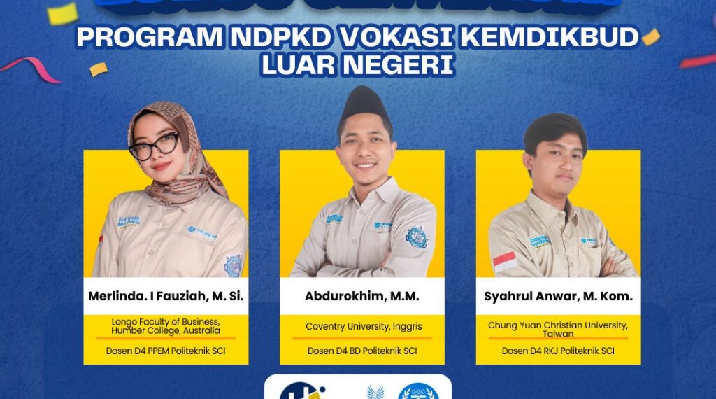 Tiga Dosen Poltek SCI Lolos Sertifikasi Kompetensi Luar Negeri