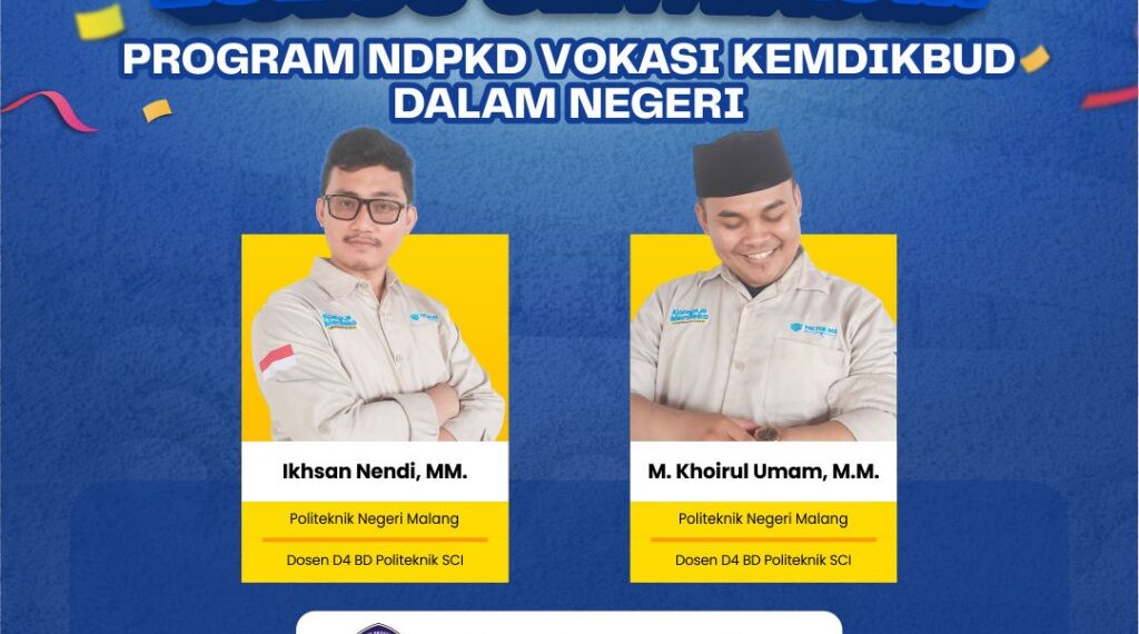 Dua Dosen Poltek SCI Lolos Sertifikasi Kompentensi PEKERTI di Politeknik Negeri Malang