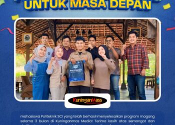 Mahasiswa Poltek SCI Magang di Kuninganmass Media