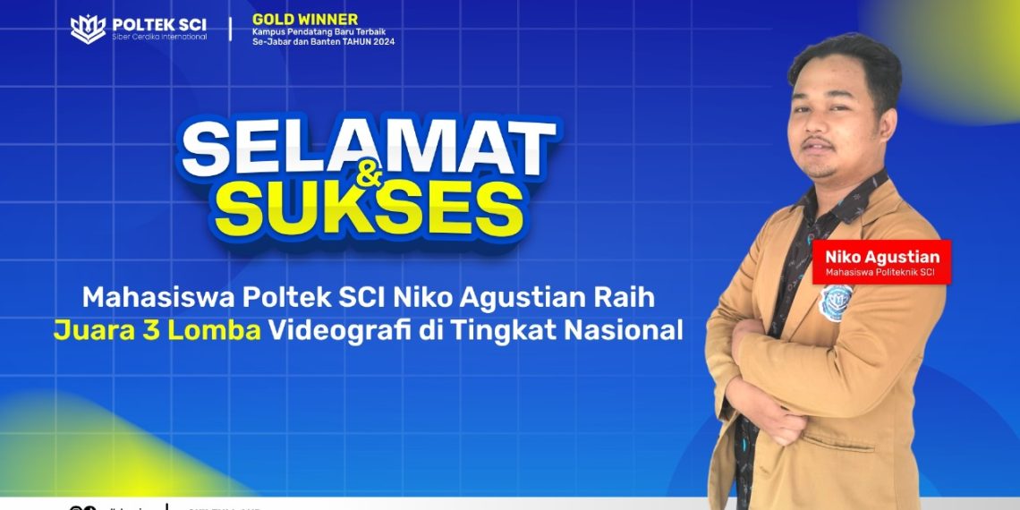 Mahasiswa Poltek SCI Niko Agustian Raih Juara 3 Lomba Videografi di UINSSC
