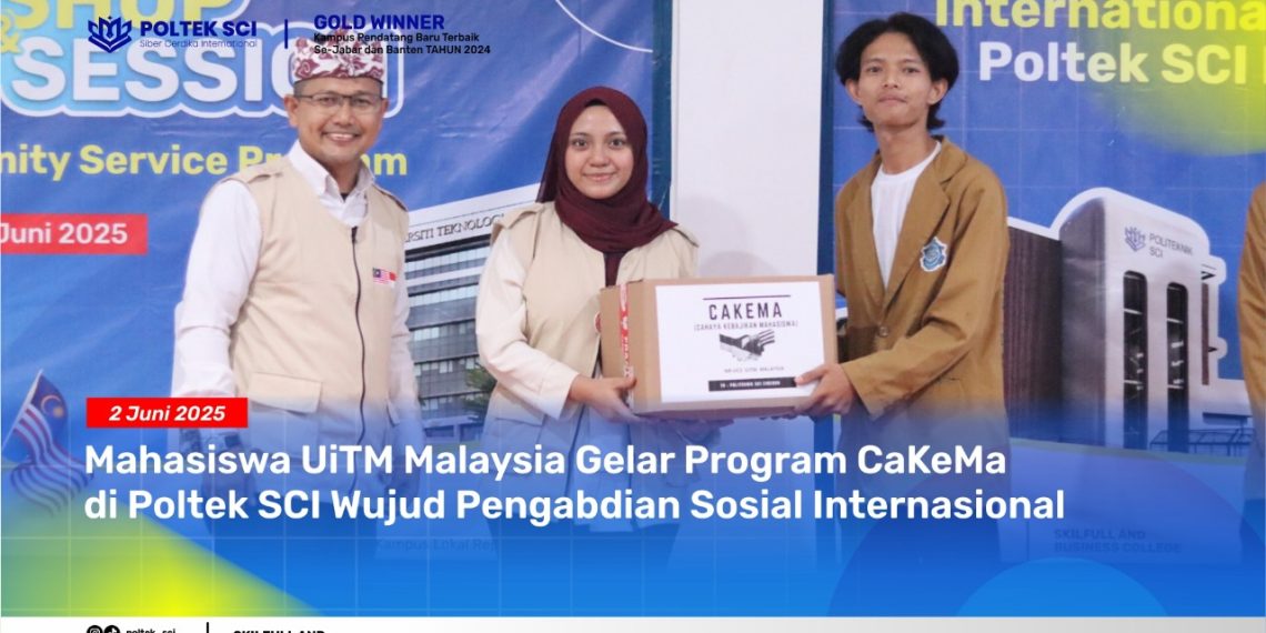 Mahasiswa UiTM Malaysia Gelar Program CaKeMa di Poltek SCI Wujud Pengabdian Sosial Internasional
