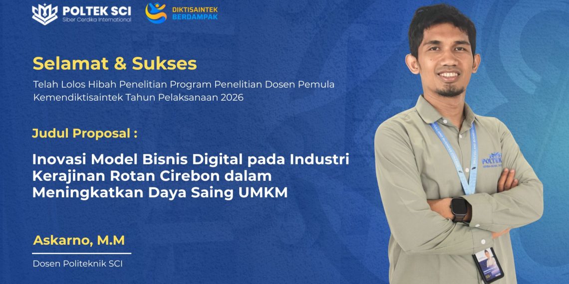 Dosen Poltek SCI Askarno Lolos Pendanaan Hibah Nasional