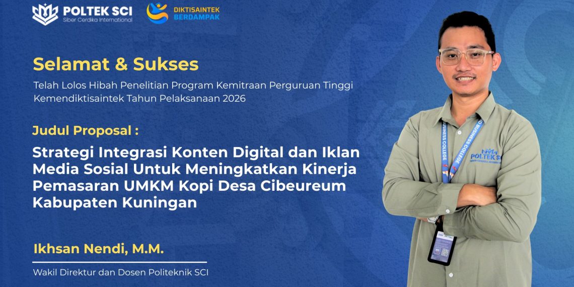 Dosen Poltek SCI IKHSAN NENDI Lolos Hibah Penelitian