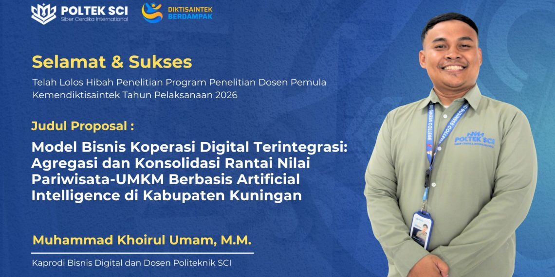 Dosen Poltek SCI MUHAMMAD KHOIRUL UMAM Lolos Pendanaan Hibah Nasional