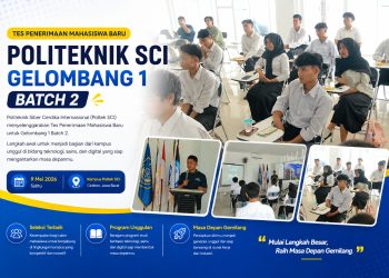 Tes Penerimaan Mahasiswa Baru Politeknik SCI Gelombang 1 Batch 2 Tahun Akademik 2026/2027 Berjalan Lancar