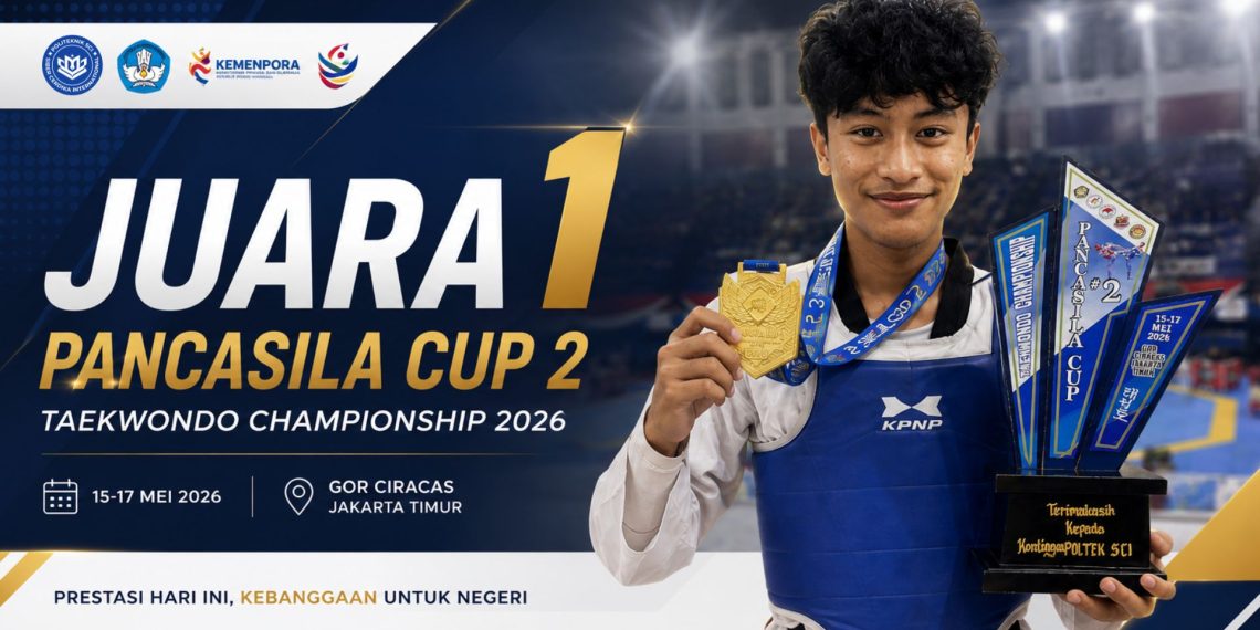 Atlet Taekwondo Poltek SCI, Alfareda Wanda Musthofa Ramdhani Raih Juara 1 Pancasila Cup 2 Taekwondo Championship 2026