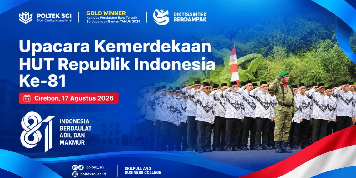 Bukti Integrasi Kampus dan Masyarakat Politeknik SCI Dipercaya Sebagai Tuan Rumah Upacara HUT RI Ke-81 Kecamatan Sedong