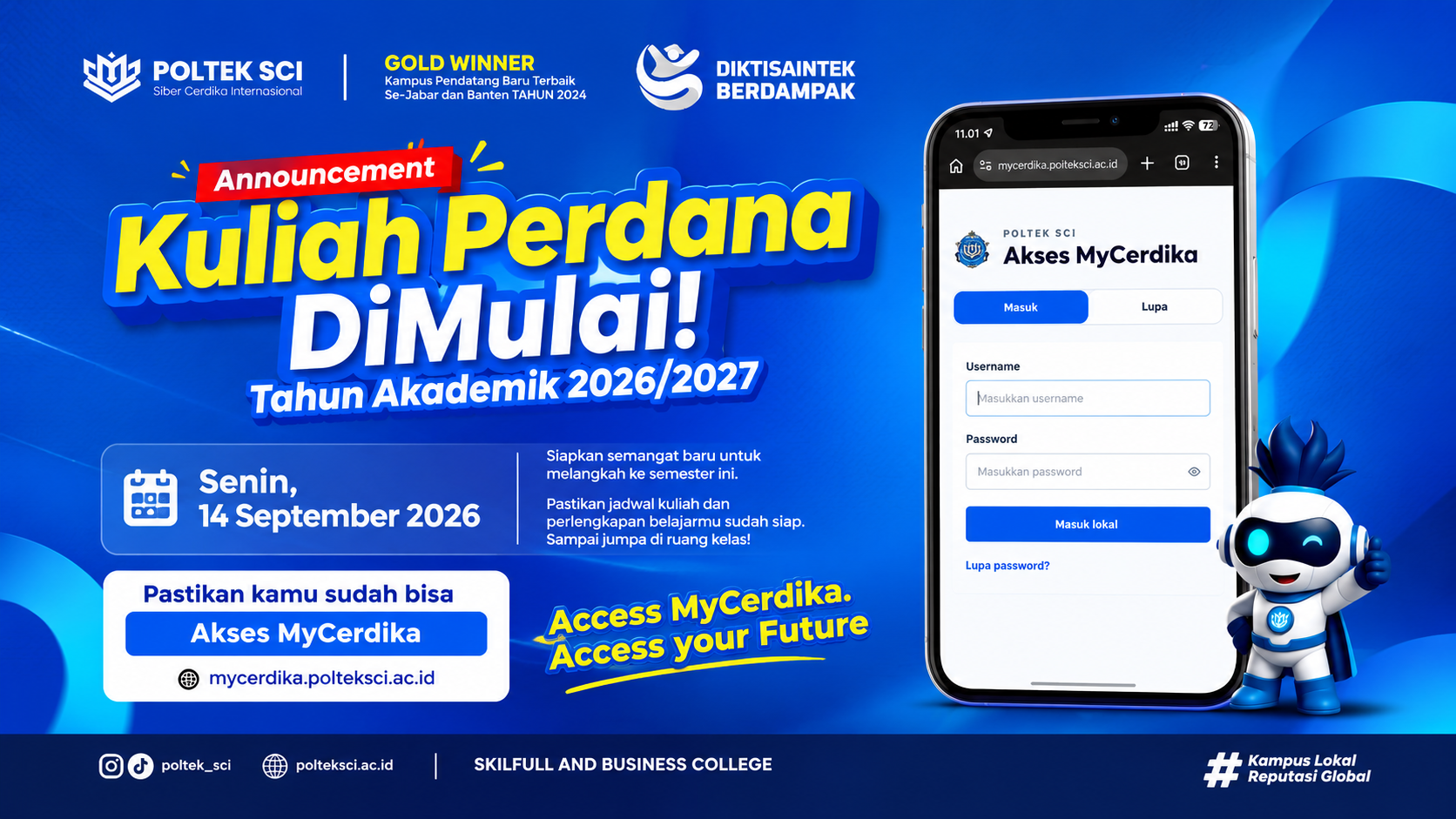 Pemberitahuan Resmi Pelaksanaan Perkuliahan Semester Ganjil TA 2026/2027 di Politeknik SCI
