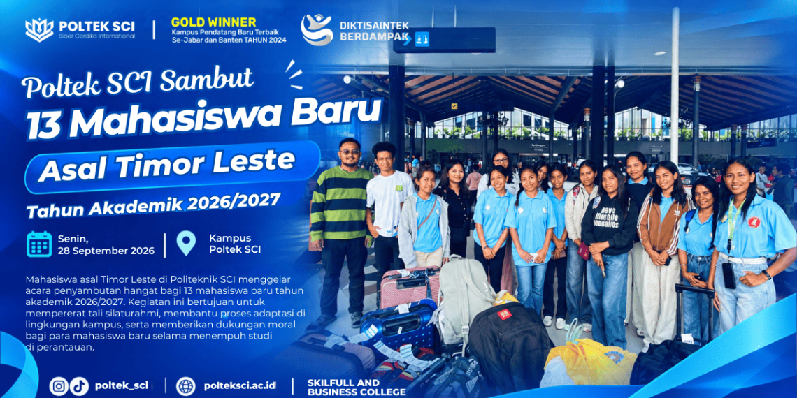 Poltek SCI Sambut Kedatangan 13 Mahasiswa Internasional Asal Timor-Leste