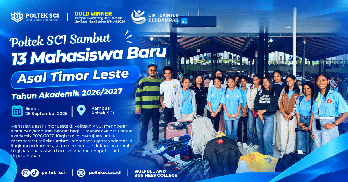 Poltek SCI Sambut Kedatangan 13 Mahasiswa Internasional Asal Timor-Leste
