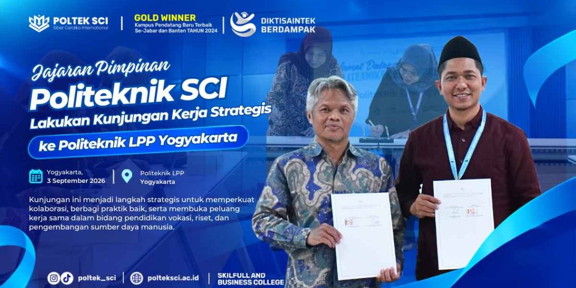 Jajaran Pimpinan Politeknik SCI Lakukan Kunjungan Kerja Strategis ke Politeknik LPP Yogyakarta