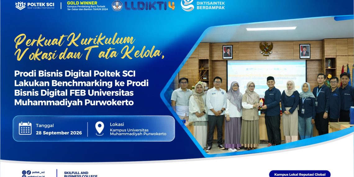 Perkuat Kurikulum Vokasi dan Tata Kelola, Prodi Bisnis Digital Poltek SCI Lakukan Benchmarking ke FEB Universitas Muhammadiyah Purwokerto