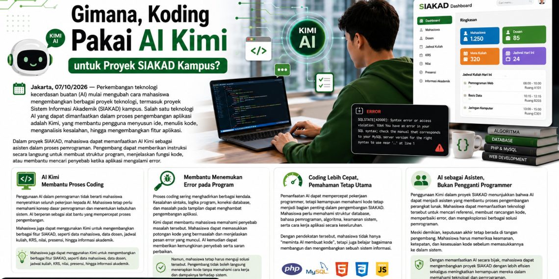 Gimana, Koding Pakai AI Kimi untuk Proyek SIAKAD Kampus?